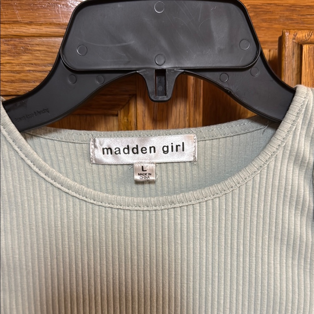 Madden Girl Silver Cut Out Fitted Bodysuit - Picture 2 of 4